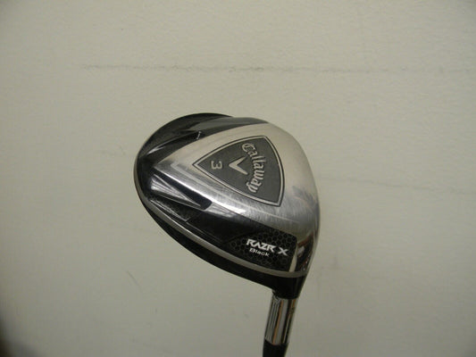 CALLAWAY RAZR X BLACK  FAIRWAY WOOD #3 15* FACTORY GRAPHITE STIFF