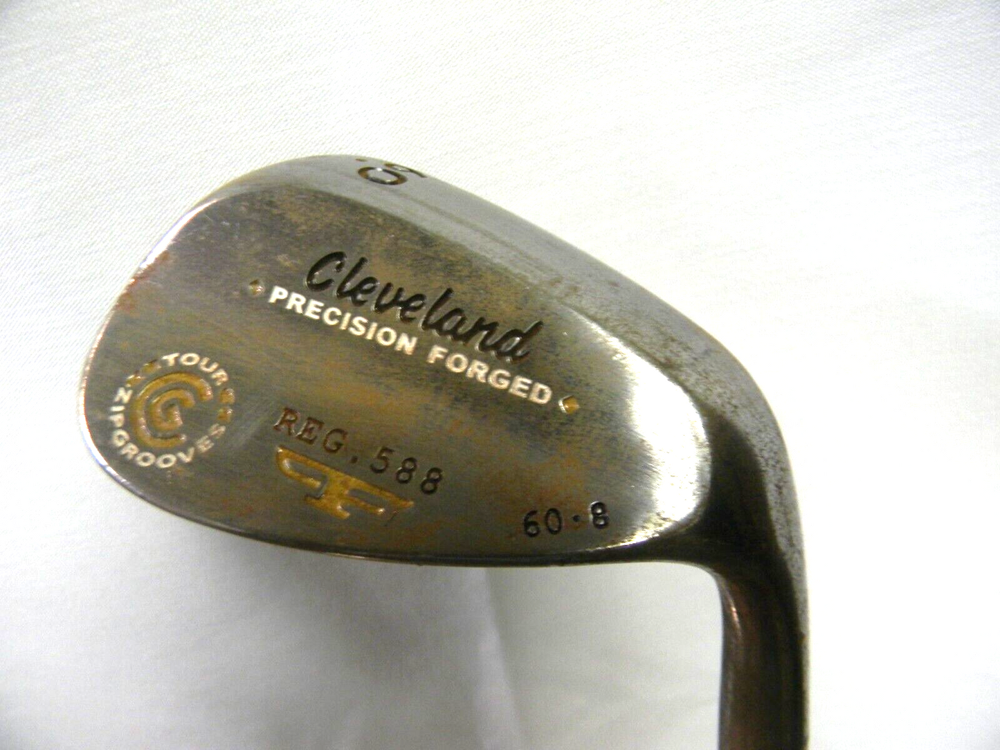 CLEVELAND 588 RAW FINISH ZIP GROOVES 60* LOB WEDGE DYN GOLD TOUR ISSUE S-400