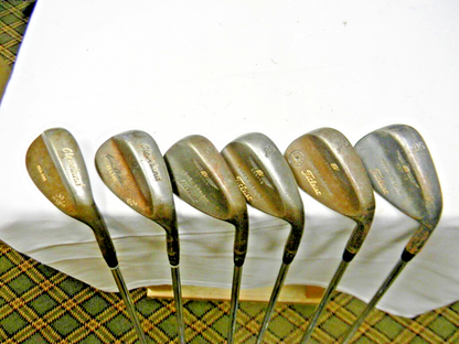 SIX VINTAGE RAW WEDGES CLEVELAND RTG 588  TITLEIST VOKEY ASSTD LOFTS BOUNCES