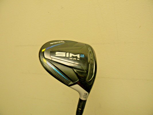 NICE TAYLORMADE SIM2  MAX FAIRWAY WOOD #3 15* RAJIN 64 THREE REG NEW GRIP W HC