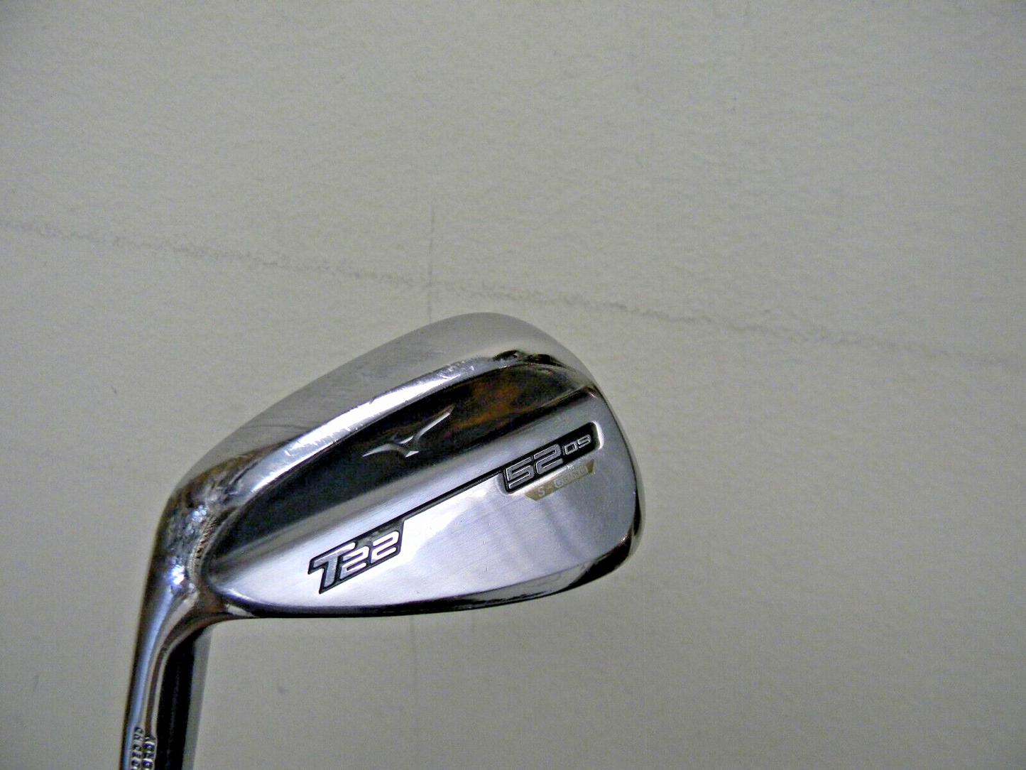 LEFT HAND MIZUNO T22 52* CHROME GAP WEDGE S GRIND DYN GOLD TOUR ISSUE S-400